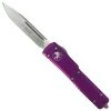 Microtech Violet Contoured UTX70 OTF Knife, Stonewash Blade