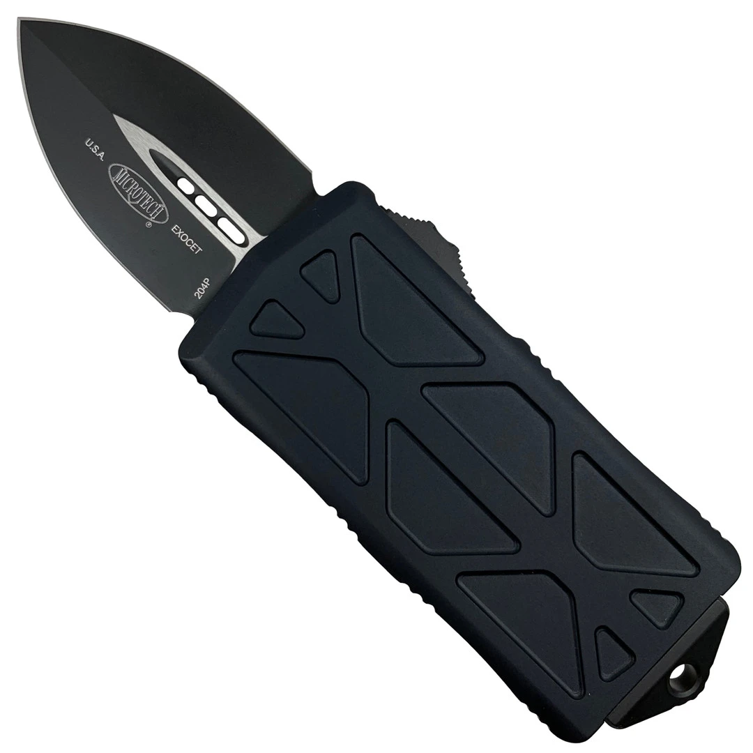 Microtech Tactical Exocet OTF Auto Knife, Black Blade 1 Microtech Tactical Exocet OTF Auto Knife, Black Blade