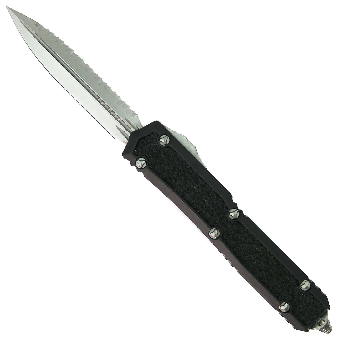 Microtech Signature Series Makora OTF Knife, Stonewash Serrated Blade 1 Microtech Signature Series Makora OTF Knife, Stonewash Serrated Blade