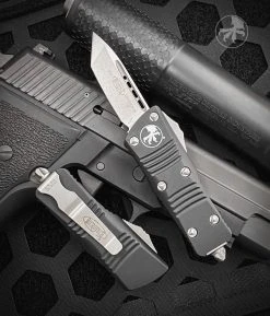 Microtech Mini Troodon Tanto Stonewashed Standard