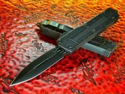 Microtech Scarab II Shadow OTF Automatic Double Edge DLC Blackout