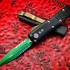 Microtech UTX-85 Double Edge Jedi Master Green Blade Part Serrated