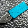 Microtech Exocet Double Edge Part Serrated Turquoise