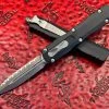 Microtech Dirac Delta Double Edge Apocalyptic Full Serrated OTF Automatic Knife