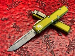 Microtech UTX-85 Single Edge Stonewash Standard OD Green