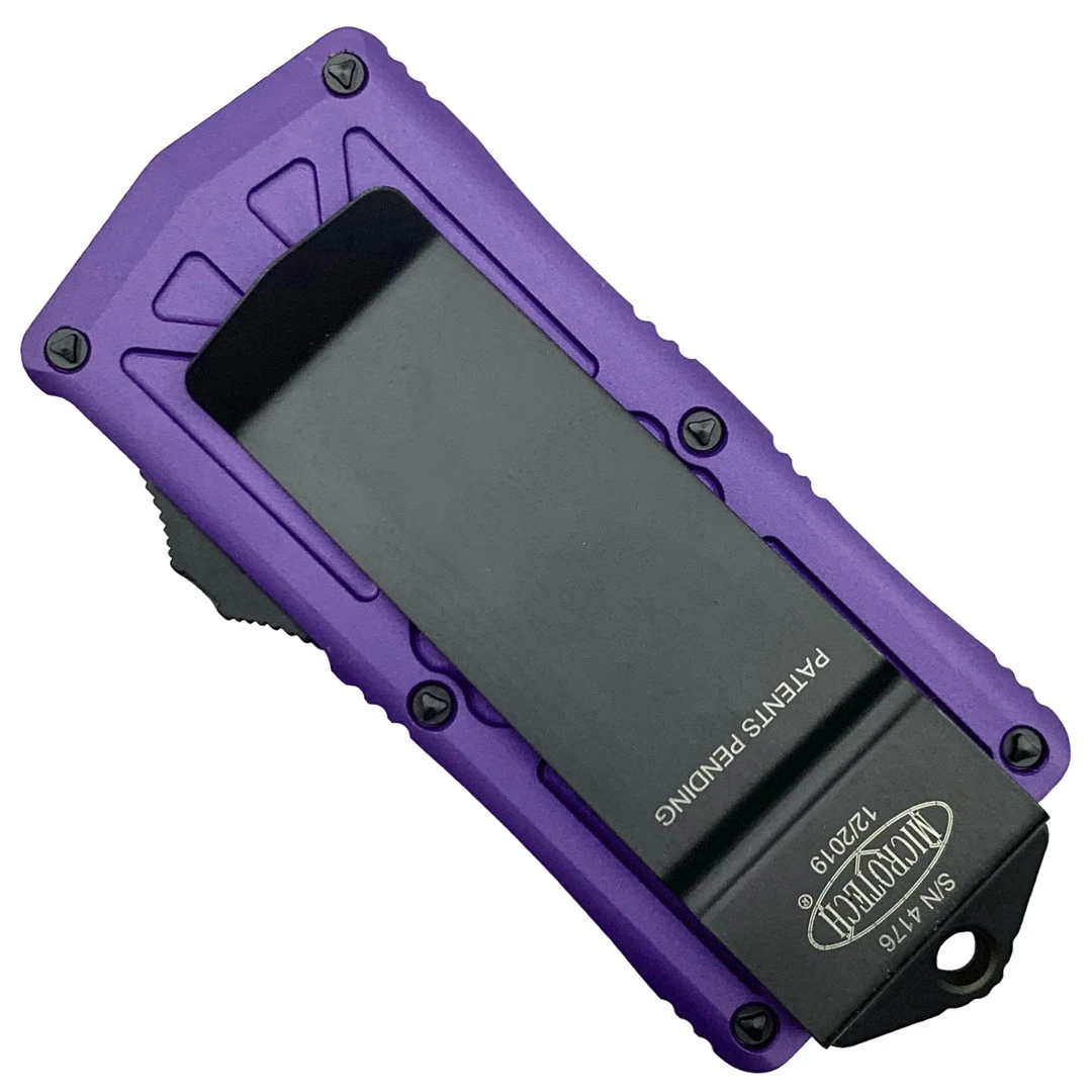 Microtech Purple Exocet OTF Auto Knife, Black Blade 2 Microtech Purple Exocet OTF Auto Knife, Black Blade - Image 2