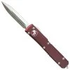 Microtech 122-4MR Merlot Contoured Ultratech D/E OTF Auto Knife, Satin Blade