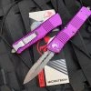 Microtech Combat Troodon D/E Violet Aluminum W/ Stonewashed Partially Serrated Blade (3.75") 142-11VI
