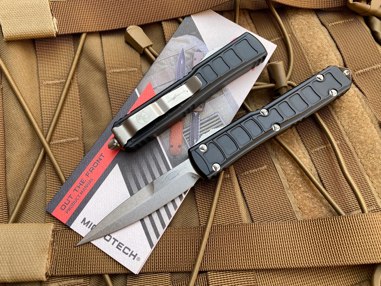 Microtech Ultratech II Bayonet Black Aluminum Body W/ Stonewashed Plain Edge Blade (3.4) 120II-10S 1 Microtech Ultratech II Bayonet Black Aluminum Body W/ Stonewashed Plain Edge Blade (3.4) 120II-10S