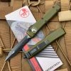 Microtech D/E OD Green Aluminum Body W/ Black Plain Edge Blade (3.4") 122-1OD