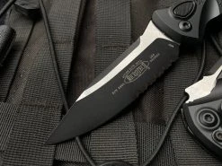 Microtech Socom Elite Auto S/E Black Aluminum Body W/ Two Tone Black Partially Serrated Blade (3.98”) 160A-2T 6 Microtech Socom Elite Auto S/E Black Aluminum Body W/ Two Tone Black Partially Serrated Blade (3.98”) 160A-2T -PrecisionBladesMicrotech IMG 9039 38451.1682635846