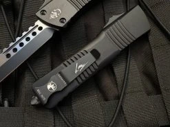 Microtech Combat Troodon Hellhound Tactical Black Aluminum Body W/ Two Tone Black Plain Edge Blade (3.8") 219-1TS -PrecisionBladesMicrotech IMG 9105 49600.1682975561