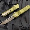 Microtech Combat Troodon T/E OD Green Aluminum Body W/ Bronzed Apocalyptic Hardware And Plain Edge Blade (3.8") 144-13APOD