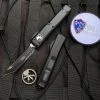 Microtech Ultratech T/E Black Tactical Aluminum Body W/ Two Tone Black Partially Serrated Blade (3.4") 123-2T