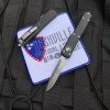 Microtech UTX-70 S/E Black Aluminum Body W/ Stonewashed Plain Edge Blade (2.42") 148-10
