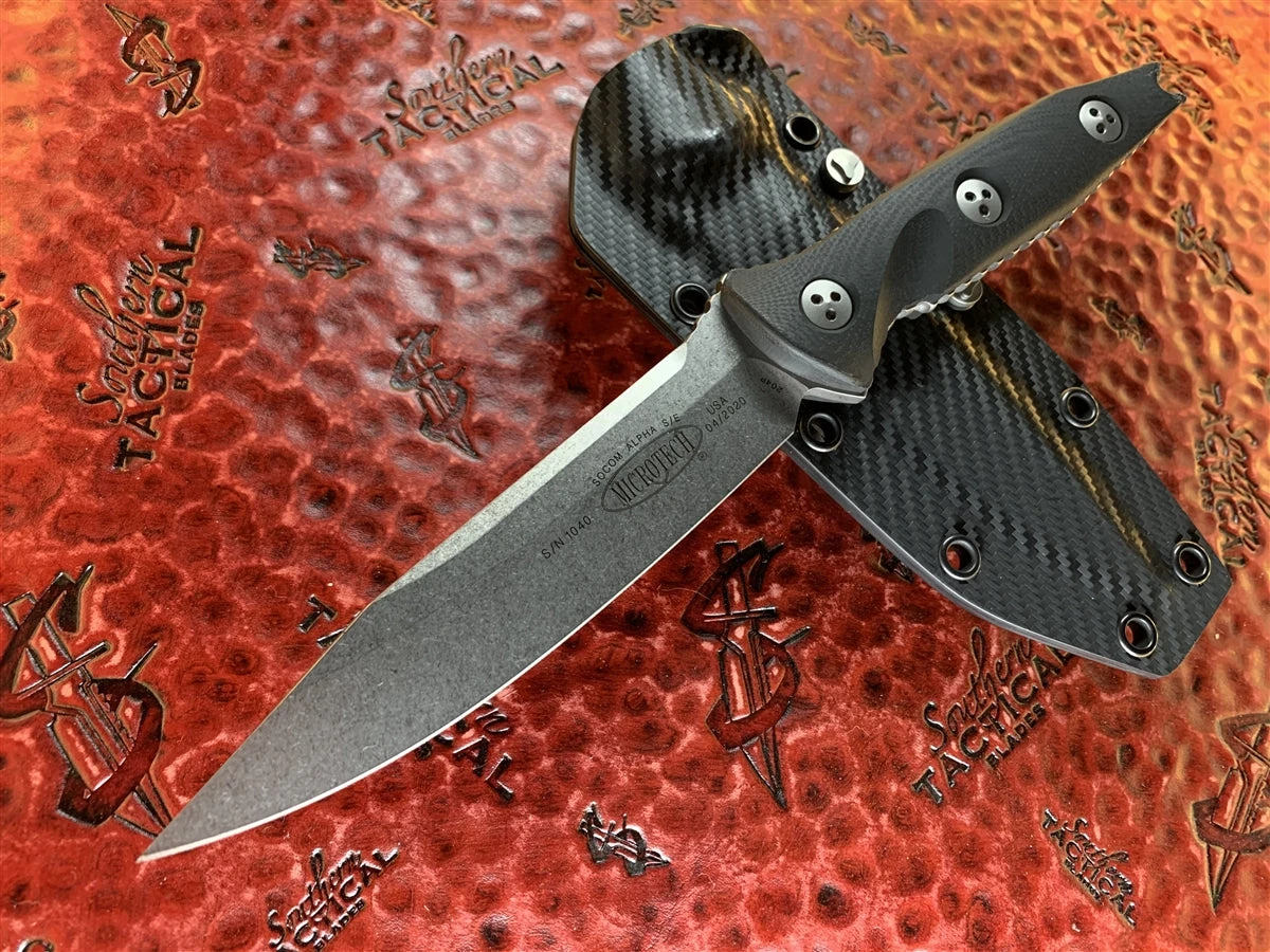 Microtech Socom Alpha Single Edge Stonewashed Standard 1 Microtech Socom Alpha Single Edge Stonewashed Standard