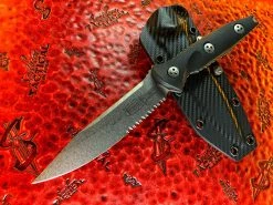 Microtech Socom Alpha Single Edge Part Serrated Stonewashed