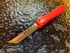 Microtech Ultratech Hellhound Bronzed Standard Red