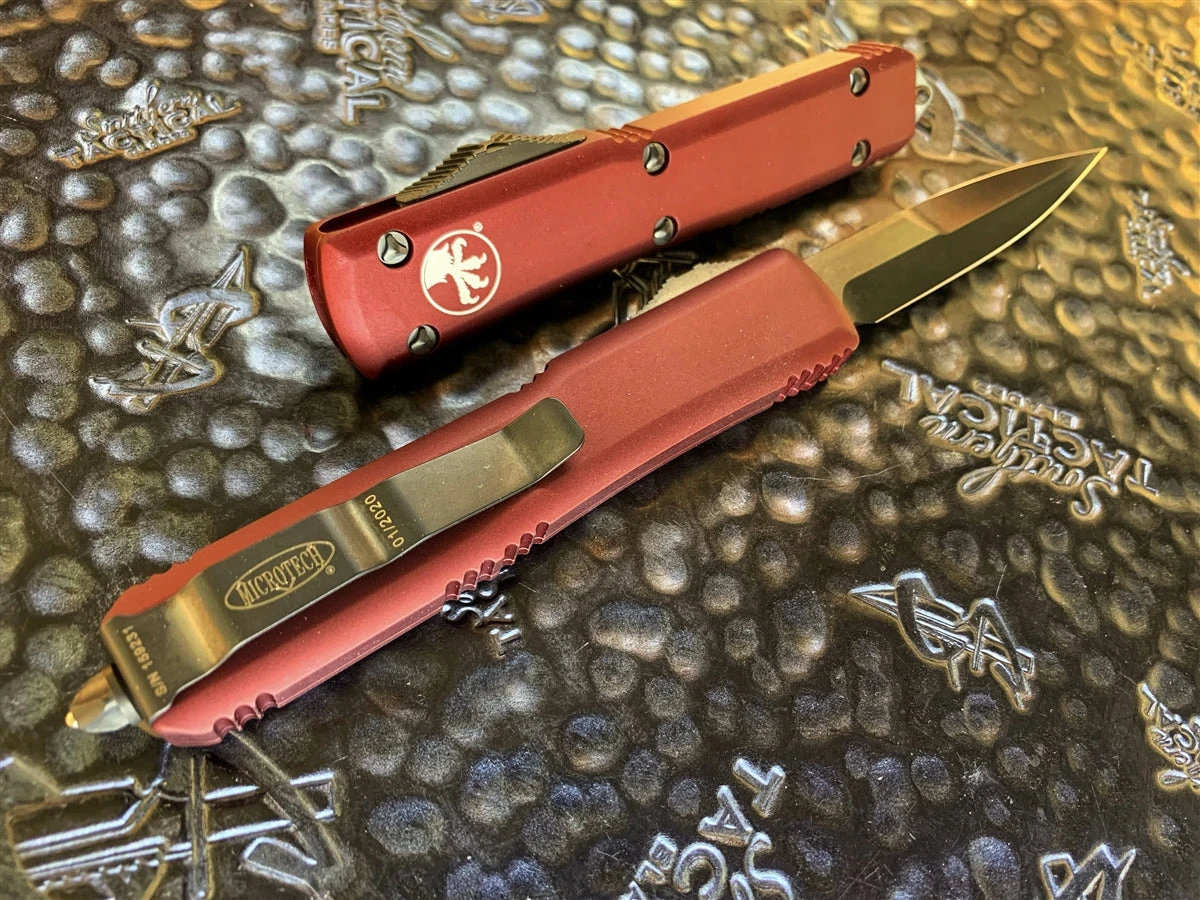Microtech Ultratech Bayonet DLC Tactical Standard DLC Accents Merlot 2 Microtech Ultratech Bayonet DLC Tactical Standard DLC Accents Merlot - Image 2
