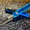 Microtech Ultratech Bayonet OTF Automatic Knife Blue Serrated Standard