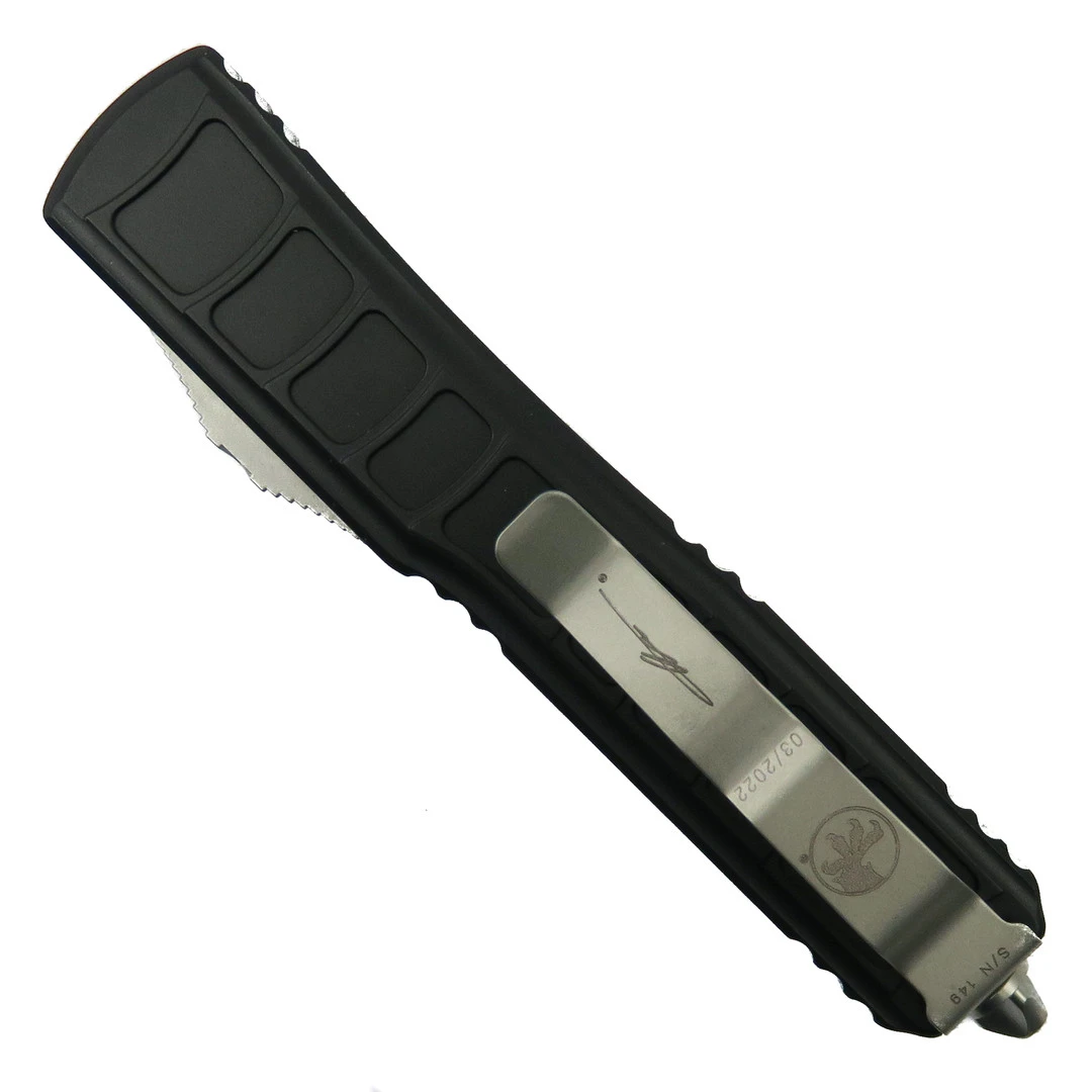 Microtech Signature Series Ultratech II OTF Knife, Stonewash Bayonet Blade 2 Microtech Signature Series Ultratech II OTF Knife, Stonewash Bayonet Blade - Image 2