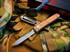 Microtech Ultratech Single Edge Apocalyptic Distressed Tan Standard