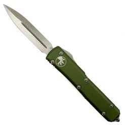 Microtech 122-10OD OD Green Contoured Ultratech D/E OTF Auto Knife, Stonewash Blade