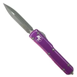 Microtech Distressed Violet Ultratech OTF Auto Knife, Apocalyptic Blade