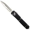 Microtech Contoured Ultratech D/E OTF Auto Knife, Stonewash Combo Blade