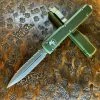 Microtech Ultratech Double Edge Full Serrated Apocalyptic OD Green