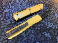 Microtech Ultratech Double Edge DLC Standard DLC Accents Champagne Gold 5 Microtech Ultratech Double Edge DLC Standard DLC Accents Champagne Gold -PrecisionBladesMicrotech MT122 1DLCTCG 4