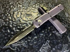 Microtech Ultratech Double Edge Part Serrated Grey