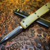 Microtech Ultratech OTF Automatic Knife Double Edge Full Serrated OD Green G10 Top Signature Series