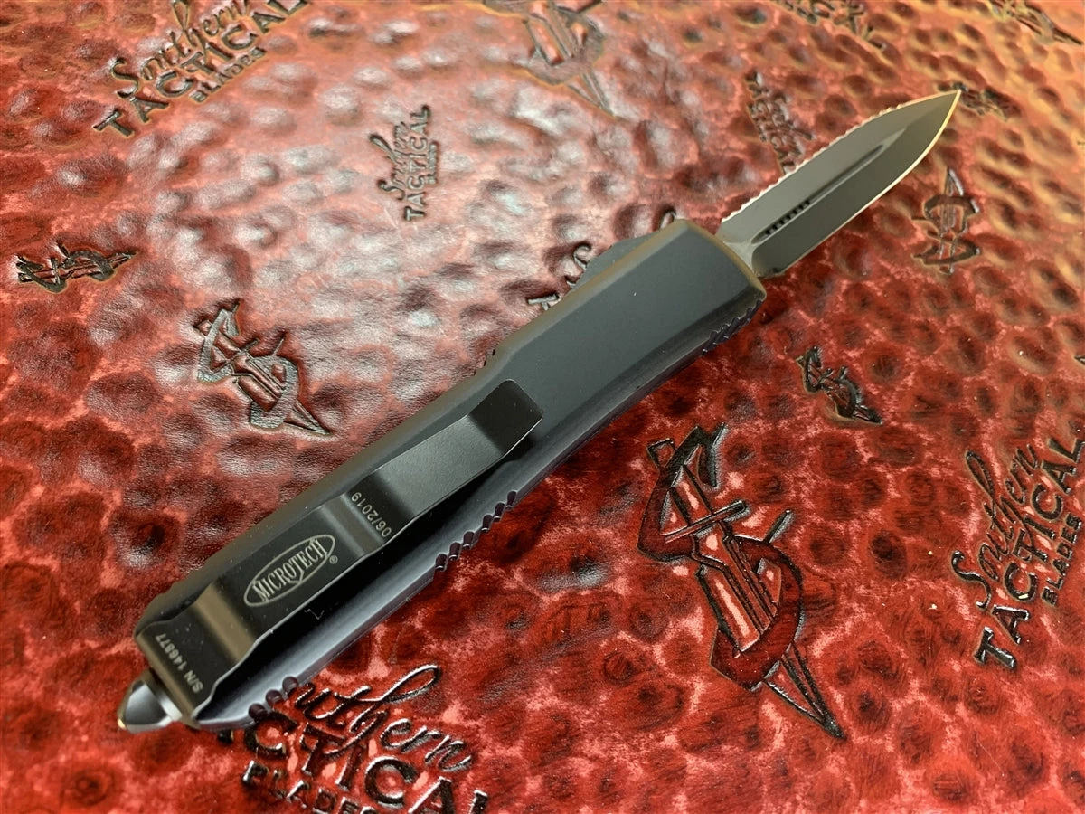 Microtech Ultratech OTF Automatic Knife Double Edge Full Serrated Tactical 2 Microtech Ultratech OTF Automatic Knife Double Edge Full Serrated Tactical - Image 2