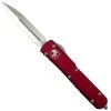 Microtech Red Ultratech Dagger OTF Auto Knife, Satin Blade