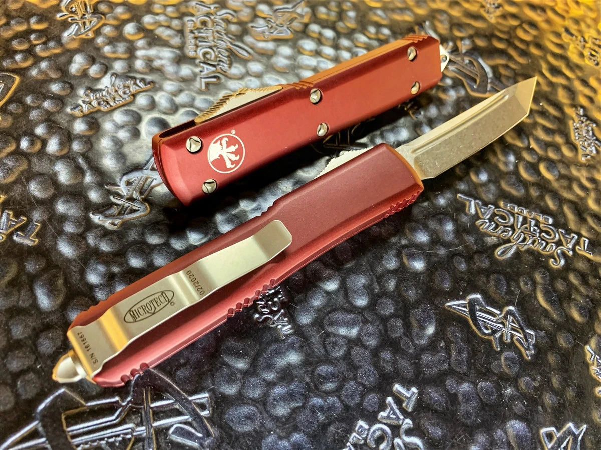 Microtech Ultratech Tanto Stonewashed Standard Merlot 3 Microtech Ultratech Tanto Stonewashed Standard Merlot - Image 3