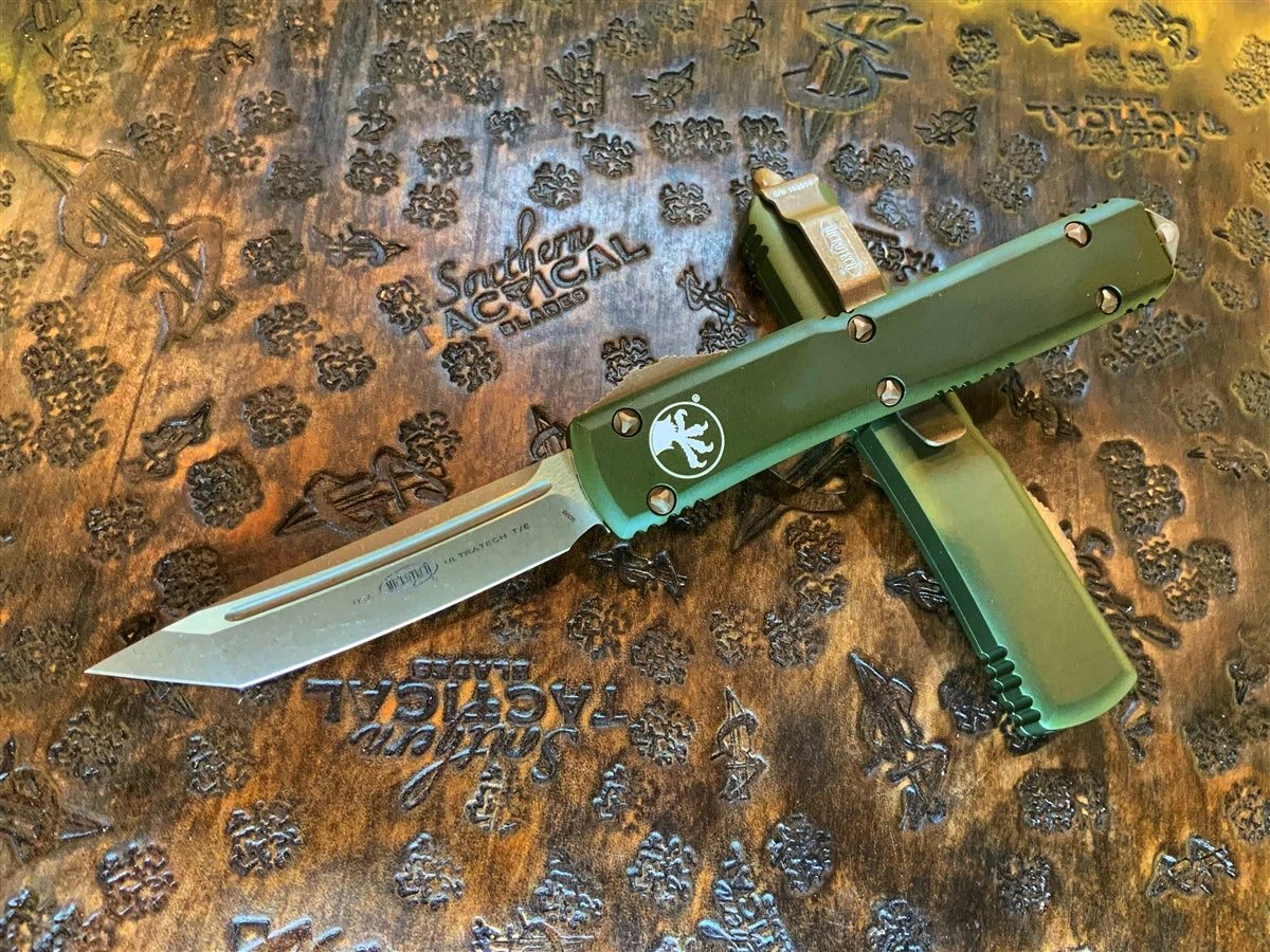 Microtech Ultratech Tanto Bronzed Apocalyptic Standard OD Green 1 Microtech Ultratech Tanto Bronzed Apocalyptic Standard OD Green