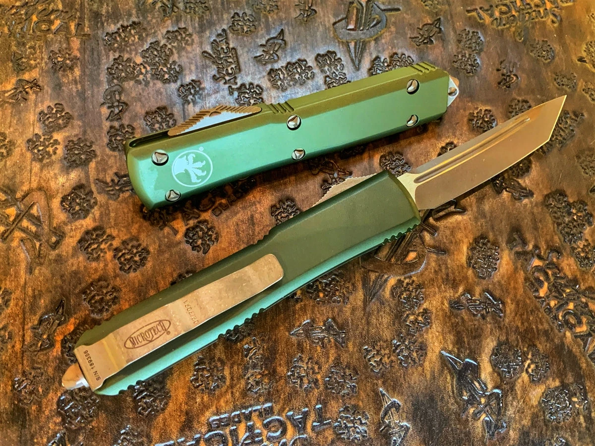 Microtech Ultratech Tanto Bronzed Apocalyptic Standard OD Green 2 Microtech Ultratech Tanto Bronzed Apocalyptic Standard OD Green - Image 2