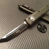 Microtech Ultratech Tanto Part Serrated OD Green