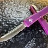 Microtech Ultratech Tanto Satin Part Serrated Violet
