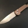 Microtech LUDT Single Edge Part Serrated Stonewashed Tan