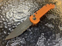 Microtech LUDT Single Edge Part Serrated Orange