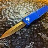 Microtech Troodon Double Edge Bronzed Standard Blue