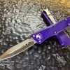 Microtech Troodon Double Edge Satin Standard Purple