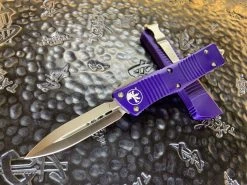 Microtech Troodon Double Edge Satin Standard Purple