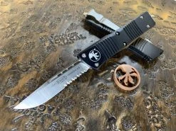 Microtech Troodon Single Edge Satin Part Serrated