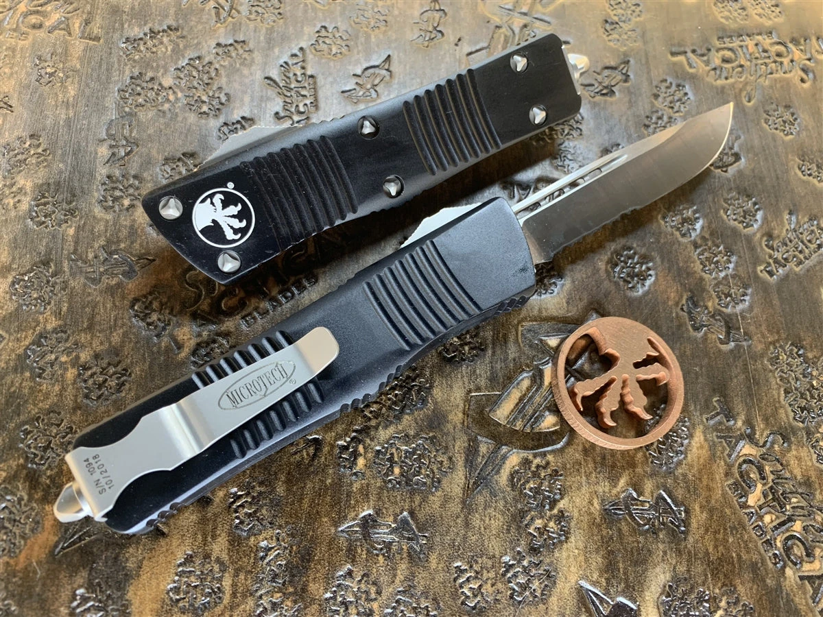 Microtech Troodon Single Edge Satin Part Serrated 2 Microtech Troodon Single Edge Satin Part Serrated - Image 2