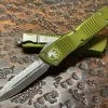 Microtech Combat Troodon Double Edge Full Serrated Stonewashed OD Green