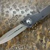 Microtech Combat Troodon Double Edge Damascus Copper Ringed Accents (Pre-Owned)