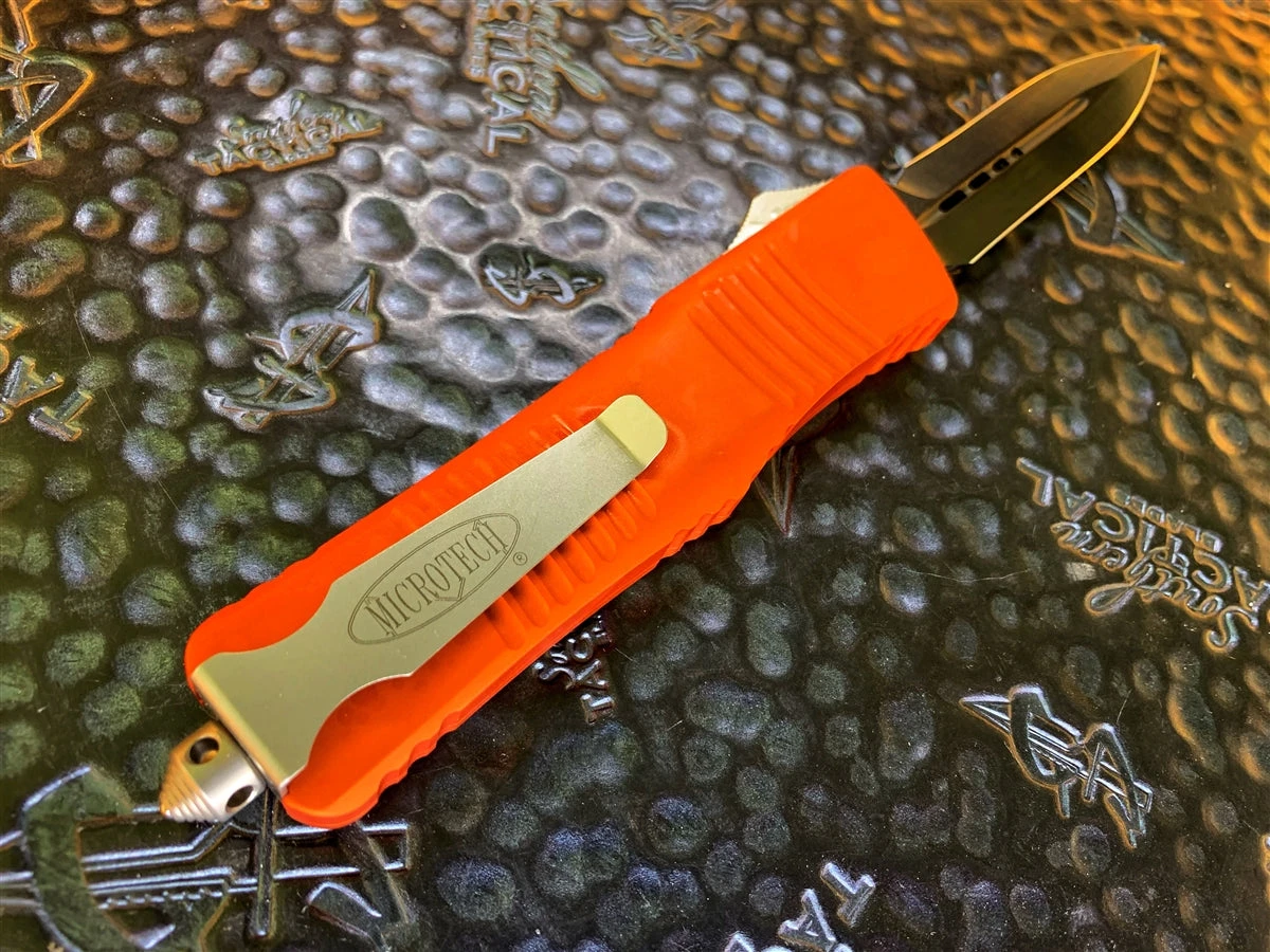 Microtech Combat Troodon Double Edge Standard Orange 2015 W/ Factory DLC Blade 2 Microtech Combat Troodon Double Edge Standard Orange 2015 W/ Factory DLC Blade - Image 2
